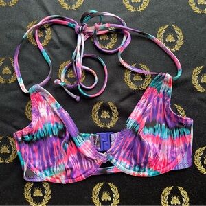 Vibrant pink purple bikini swim top Miss Mandalay